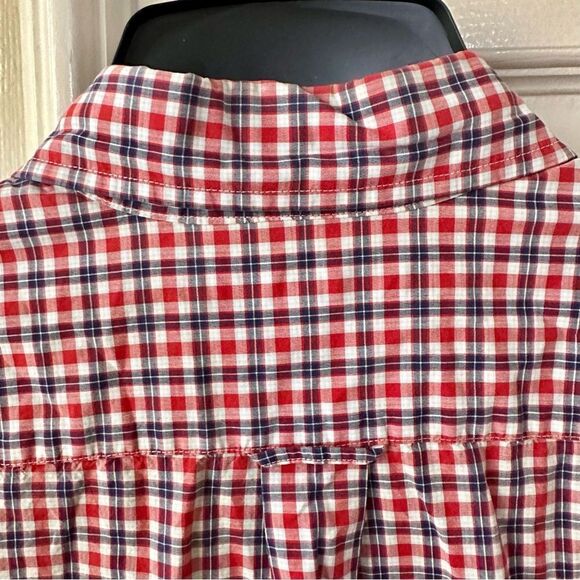 Faconnable red check short sleeved button down shirt - Picture 8 of 9